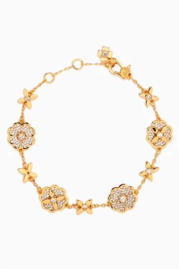 Heritage Bloom Line Bracelet in Plated Metal