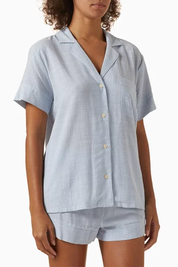 Nautico Short Pyjama Set in ECOVERO™ Viscose-blend