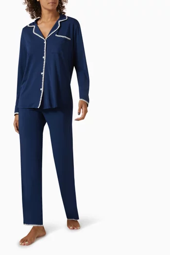 Frida Shirt & Long Pants Pyjama Set in Modal-jersey