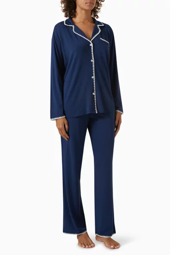 Frida Shirt & Long Pants Pyjama Set in Modal-jersey