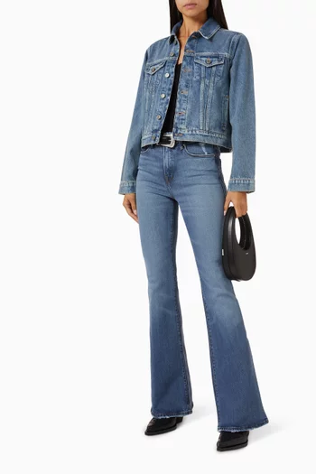 Shrunken Trucker Jacket in Denim