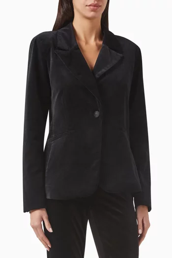Sculpted Blazer in Velvet
