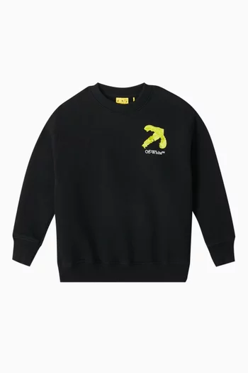 Arrow Acrylic Sweatshirt in Cotton