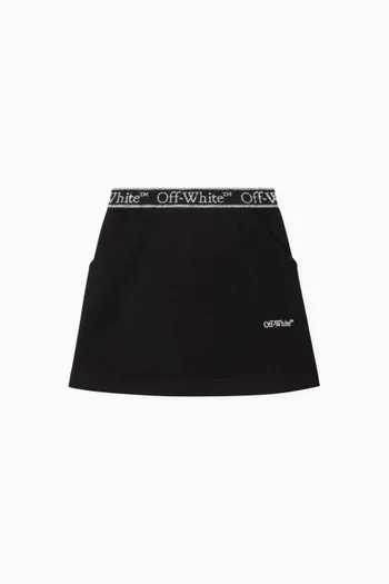 Bookish Logo Waistband Skirt in Cotton