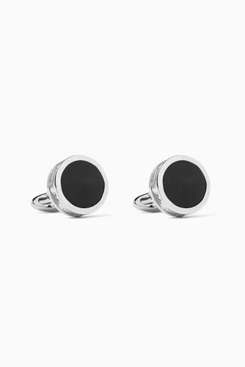 NeroUno Cufflinks in Stainless Steel