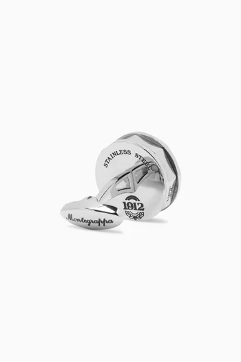 NeroUno Cufflinks in Stainless Steel