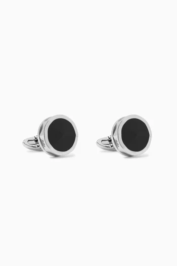 NeroUno Cufflinks in Stainless Steel