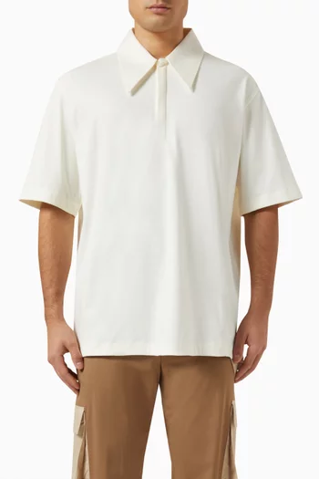 Triangle Tip Polo Shirt in Cotton-blend