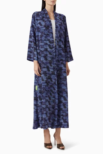 Zainah Printed Abaya in Chiffon