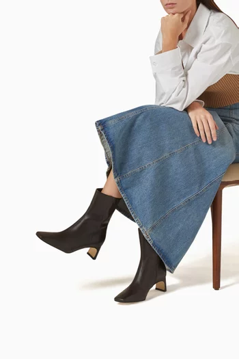 Tabitha 65 Ankle Boots in Leather