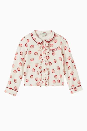 Bubble Logo Shirt in Viscose