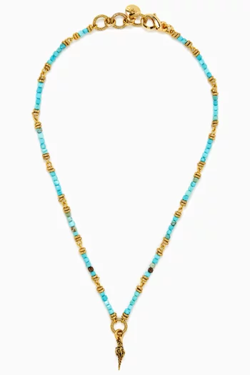 Celeste Turquoise Necklace in Gold-plated Brass
