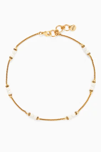 Grace Pearl Necklace in Gold-plated Brass