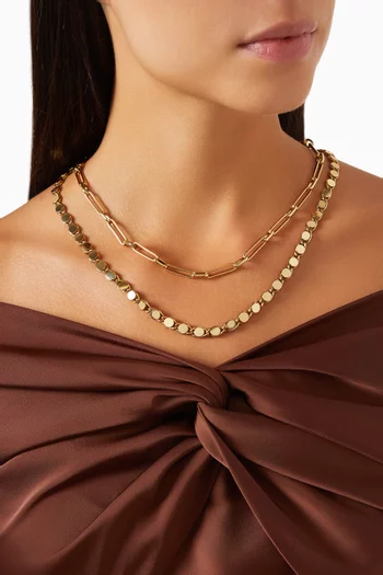 Hattie Necklace in Gold-plated Brass
