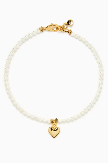 Regent Pearl Necklace in Gold-plated Brass
