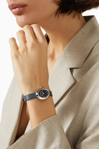 Sammy Quartz Watch in Leather, 22mm