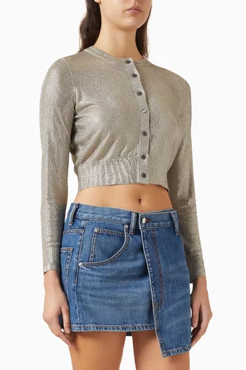 Beaded Hotfix Cardigan in Viscose