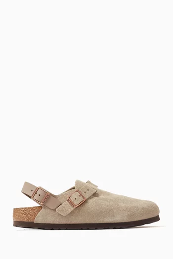 Tokio II Slingback Clog Sandals in Suede