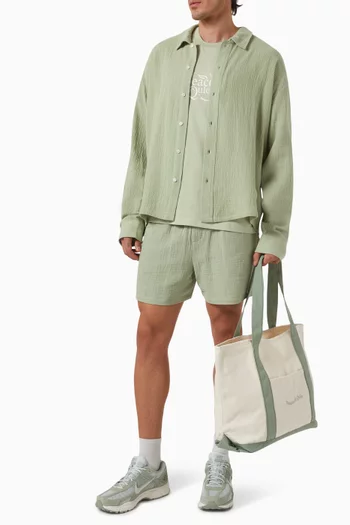 Wordmark Long-sleeve Shirt in Muslin