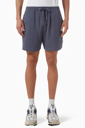 Wordmark Drawstring Shorts in Muslin