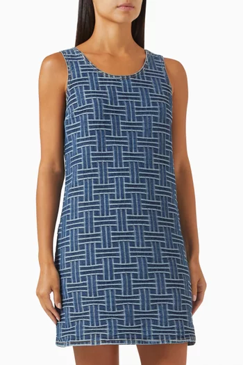 KENZO Weave Mini Dress in Japanese Denim