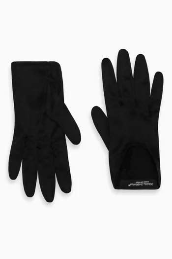 Short Gloves in Silk Satin