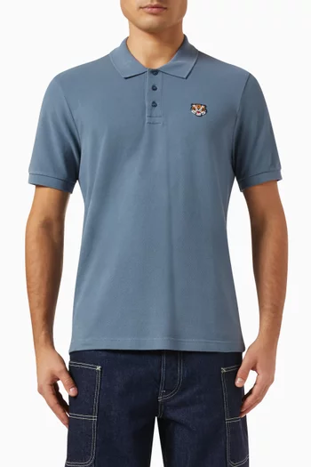 Lucky Tiger Polo Shirt in Cotton-piqué