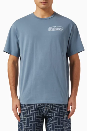 Kube-print T-shirt in Cotton-jersey