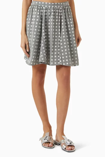 Short Zip Skirt in Jacquard