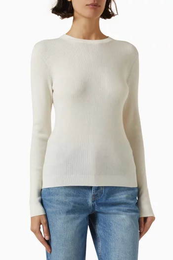 Round Neck Sweater in Merino Wool