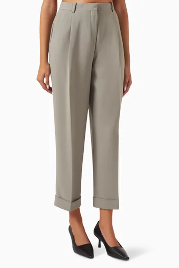 Straight-leg Pants in Wool Blend