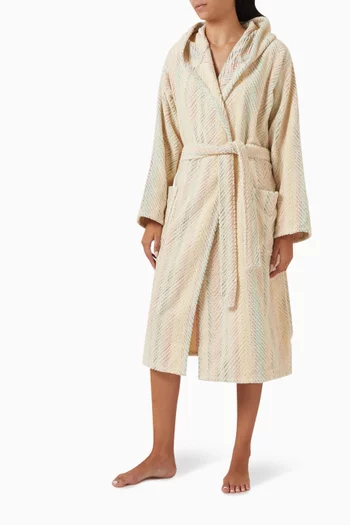 Harmony Hooded Bathrobe in Cotton-terry