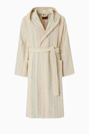 Harmony Hooded Bathrobe in Cotton-terry