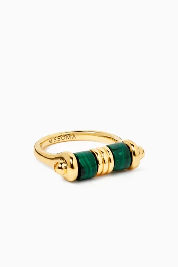 Abacus Beaded Spinning Ring in 18kt Recycled Gold-plated Vermeil