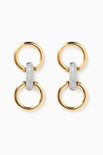 Diamond Bridle Drop Earrings in 14kt Gold