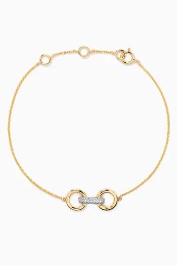 Bridle Diamond Bracelet in 14kt Gold