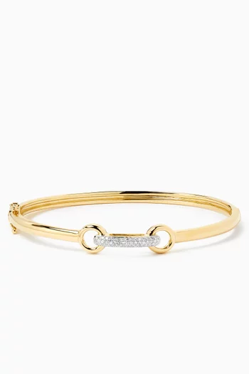 Bridle Diamond Bangle in 14kt Gold