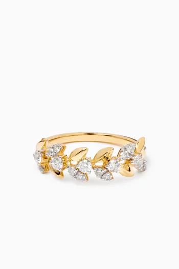 Flower Crown Diamond Ring in 10kt Gold