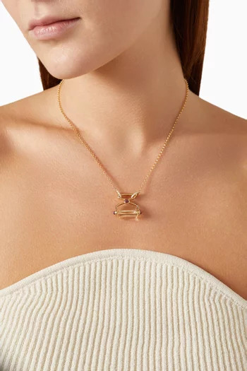 Neo Queen Citrine Necklace in 18kt Yellow Gold