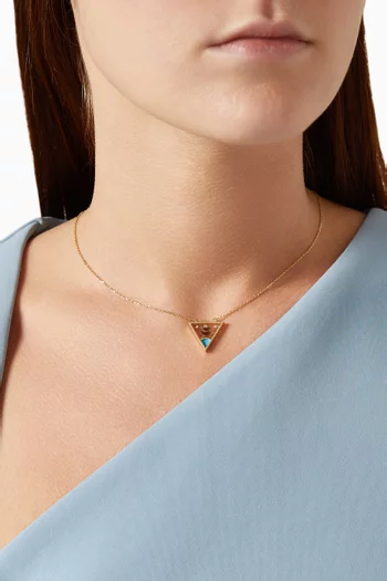 Sun & Moon Pendant Necklace in 18kt Yellow Gold