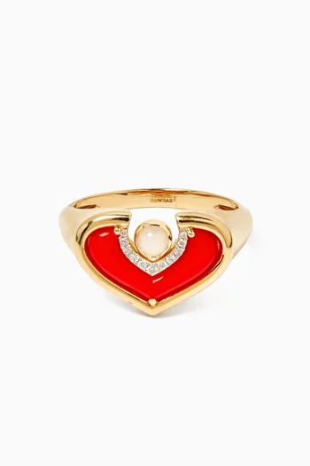 Sailor Venus Diamond Ring in 18kt Yellow Gold