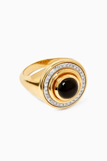 Mimete Diamond Ring in 18kt Yellow Gold
