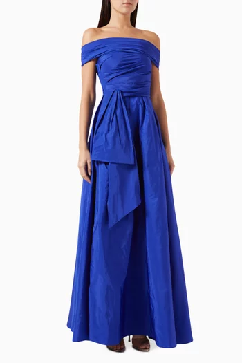 Off-shoulder Ball Gown in Taffeta