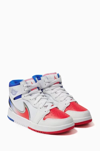 Junior Jordan 1 Mid RM EasyOn Sneakers in Leather