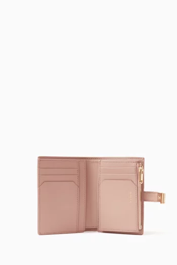 Lock Me Bifold Wallet in Grained Leather