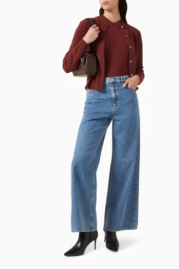 كارديغان بفتحة رقبة مستديرة كشمير