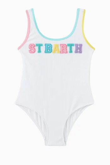 Logo-appliquéd One-piece Swimsuit