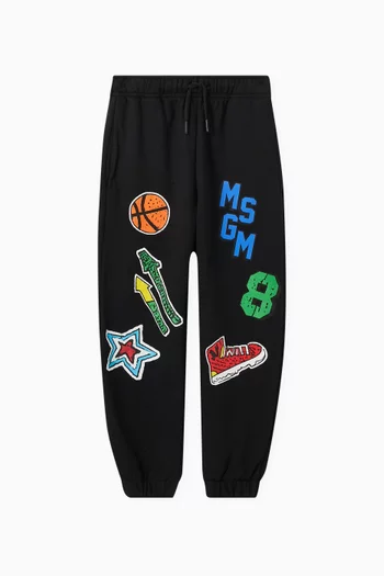 Emoji Applique Sweatpants in Fleece