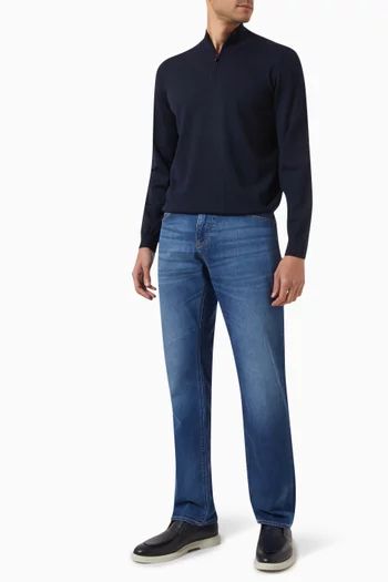 سترة ابينجي بسحّاب قصير صوف