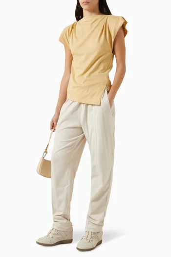 تي شيرت سيباني بتصميم غير متماثل قطن عضوي